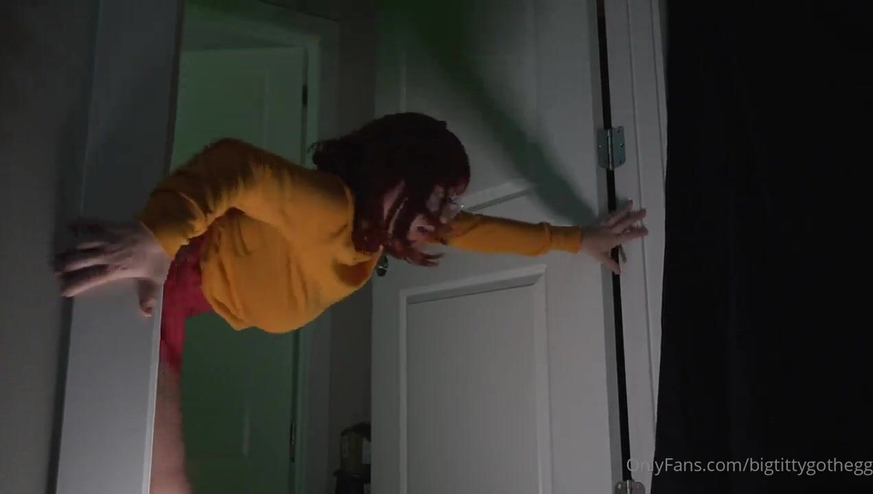BigTittyGothEgg Rides Her Dildo - Big Boobs - Sex - HD - Cosplay - Velma Cosplay